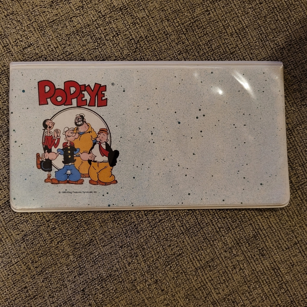 Vintage Popeye check book cover